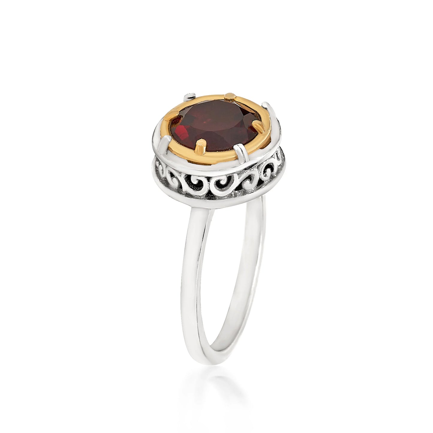 Anatoli Collection Sterling & Vermeil Garnet Ring (med)