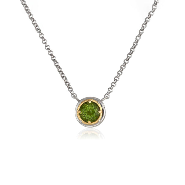Anatoli Collection Round Peridot Necklace (med)