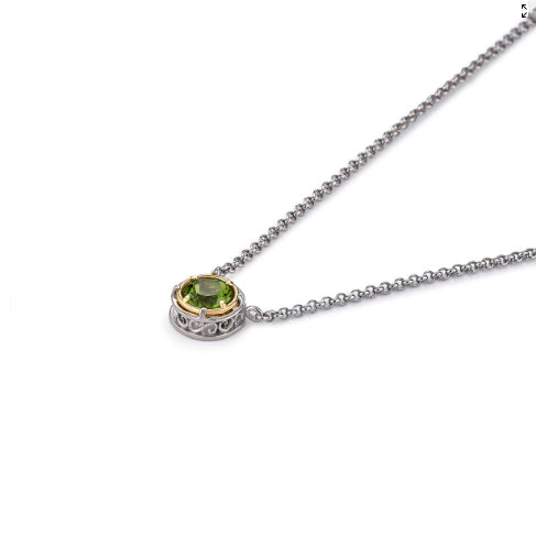 Anatoli Collection Round Peridot Necklace (med)