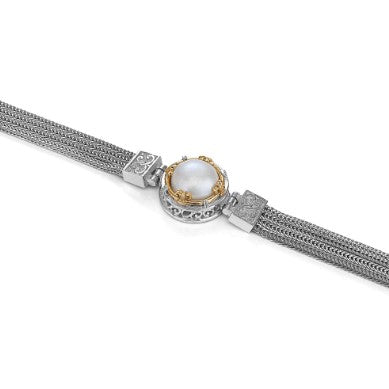 Anatoli Collection White Freshwater Pearl Bracelet