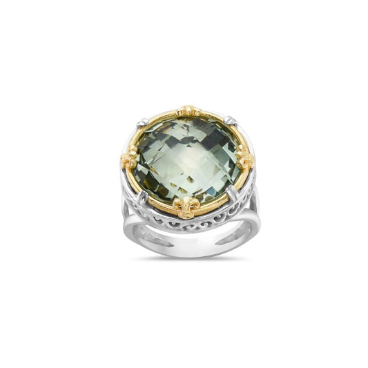 Anatoli Collection Green Amethyst Ring (lg)