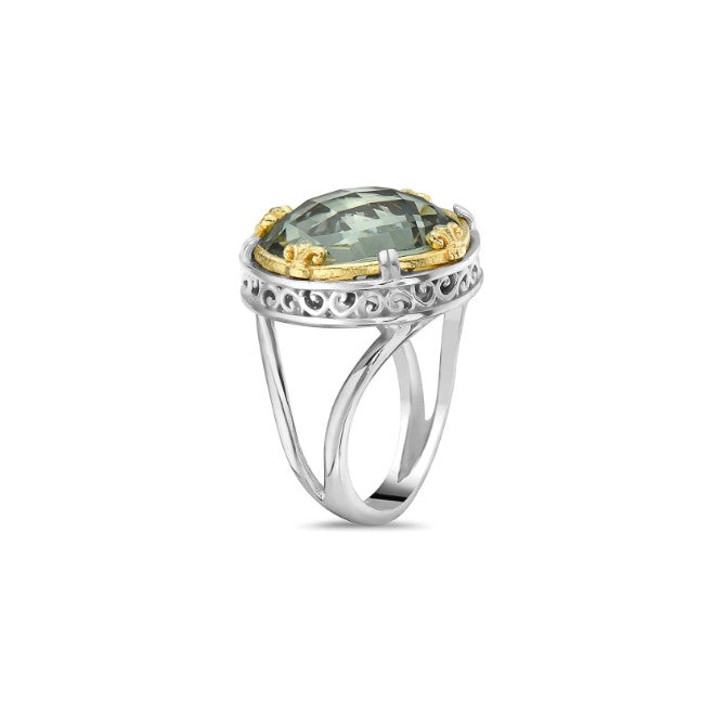Anatoli Collection Green Amethyst Ring (lg)