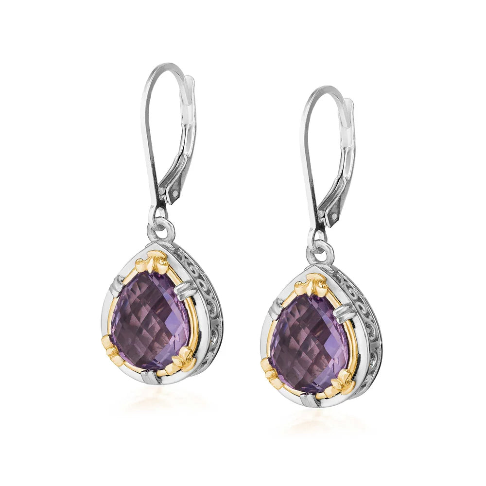 Anatoli Collection Amethyst Teardrop Earrings