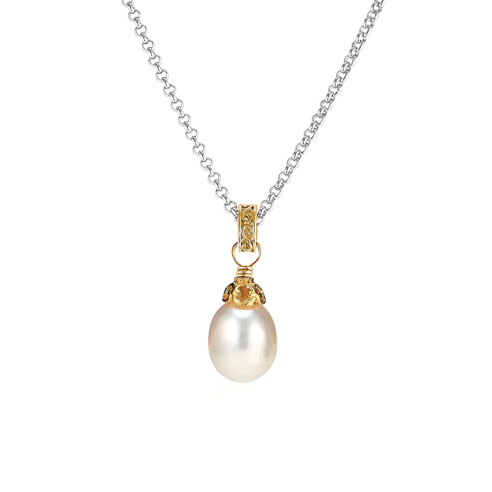 Anatoli Collection Vermeil Freshwater Pearl Necklace