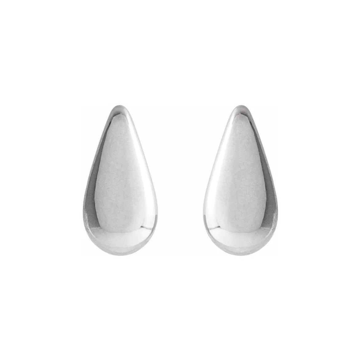 Sterling Silver Teardrop Stud Earrings
