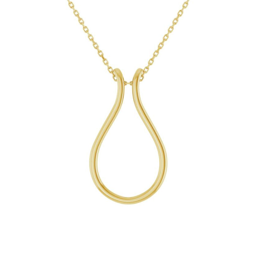 14K Yellow Gold Ring Holder Necklace