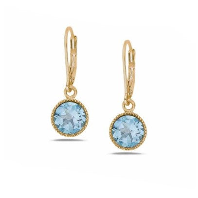 Anatoli Collection Vermeil Aquamarine Earrings