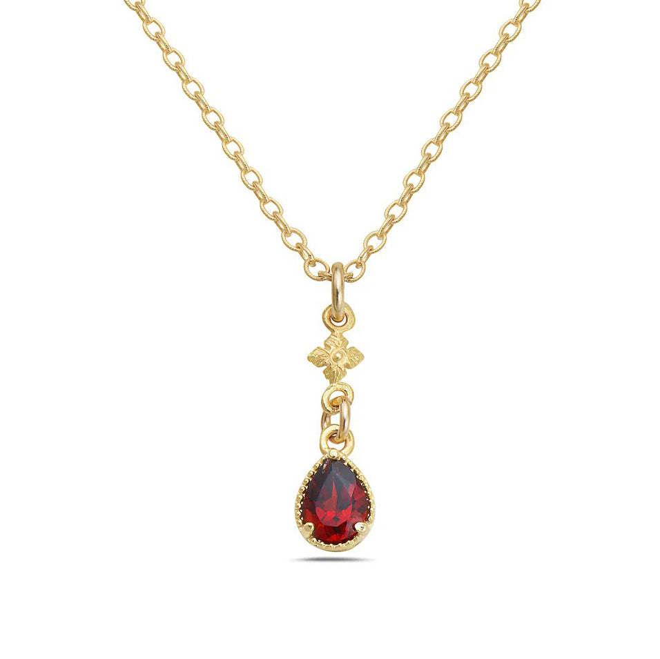 Anatoli Collection Garnet Vermeil Necklace