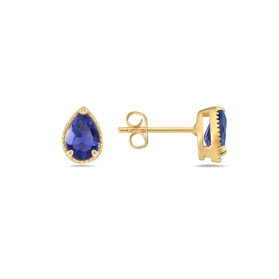 Anatoli Collection Petite Iolite Vermeil Post Earrings