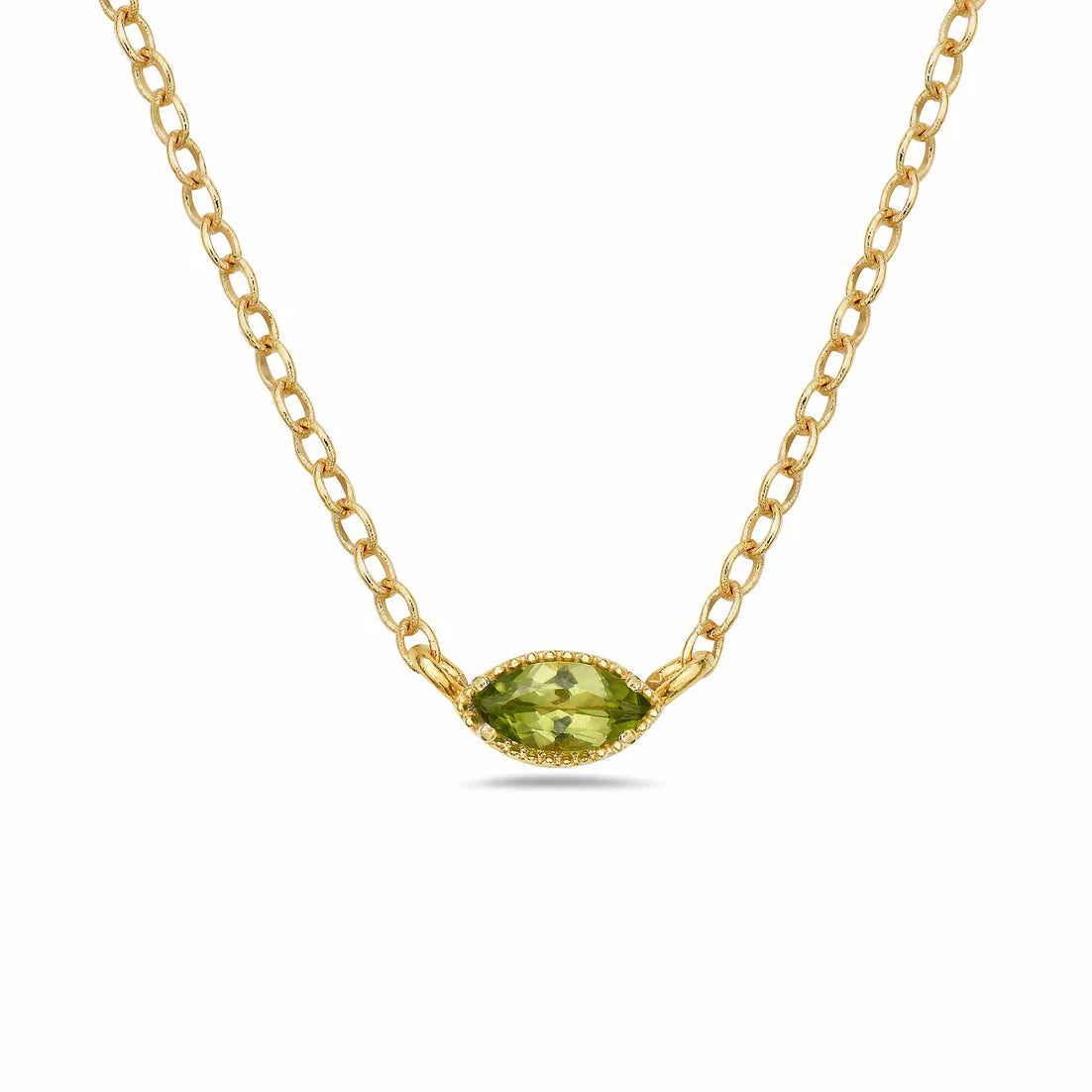 Anatoli Collection Petite East-West Peridot Necklace
