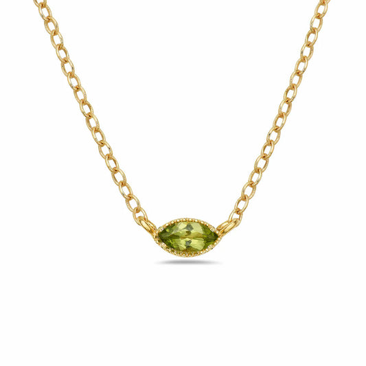 Anatoli Collection Petite East-West Peridot Necklace