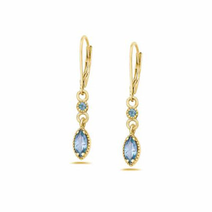 Anatoli Collection Petite Aquamarine Earrings