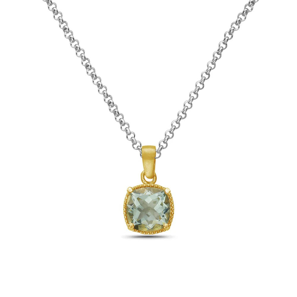 Anatoli Collection Green Amethyst Necklace