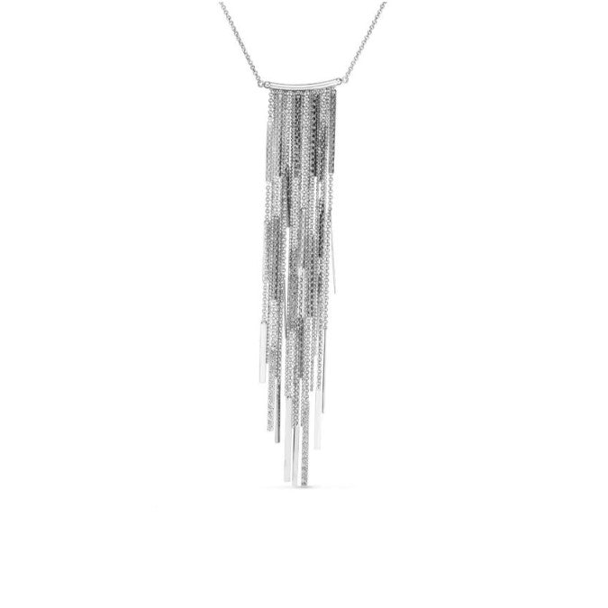 Sterling Silver Graduated Fringe Necklace