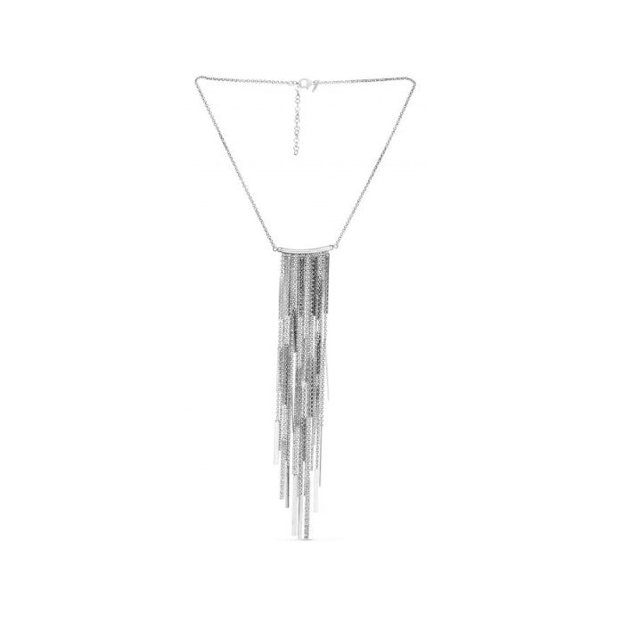 Sterling Silver Graduated Fringe Necklace