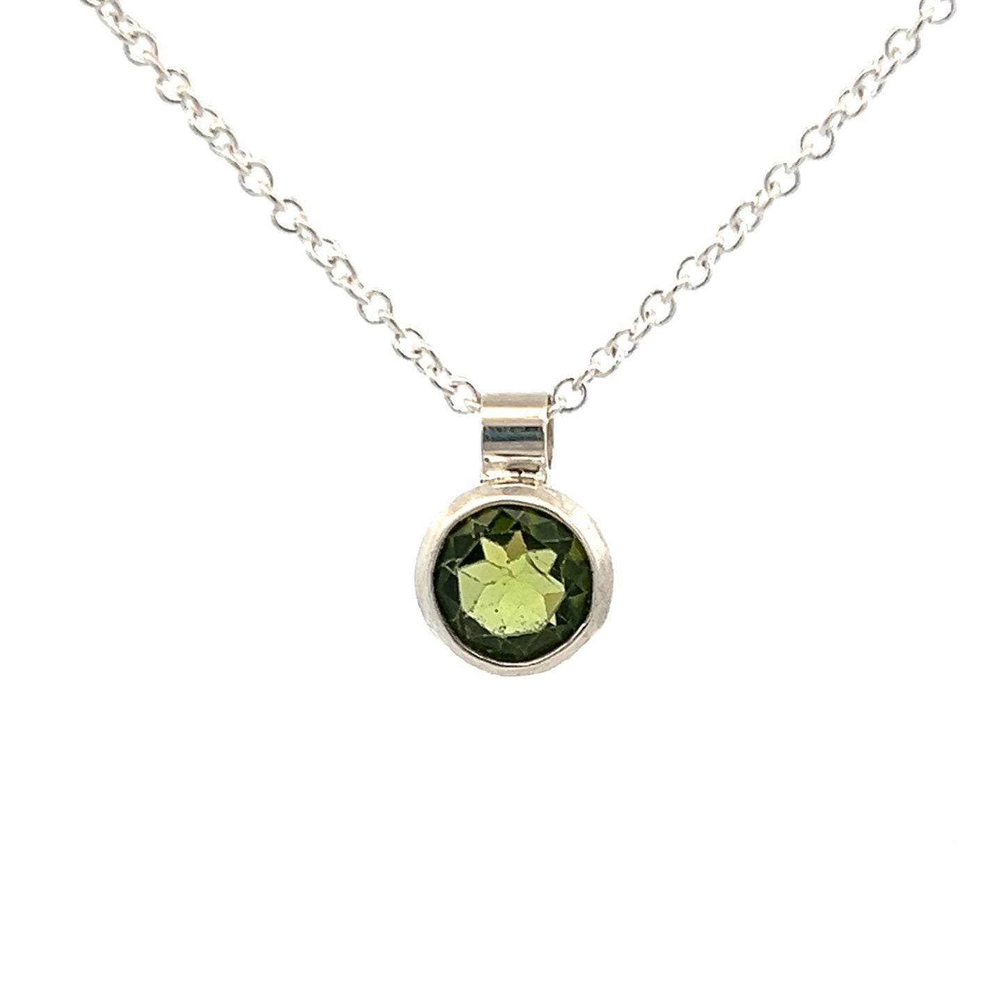 Sterling Silver Peridot Pendant