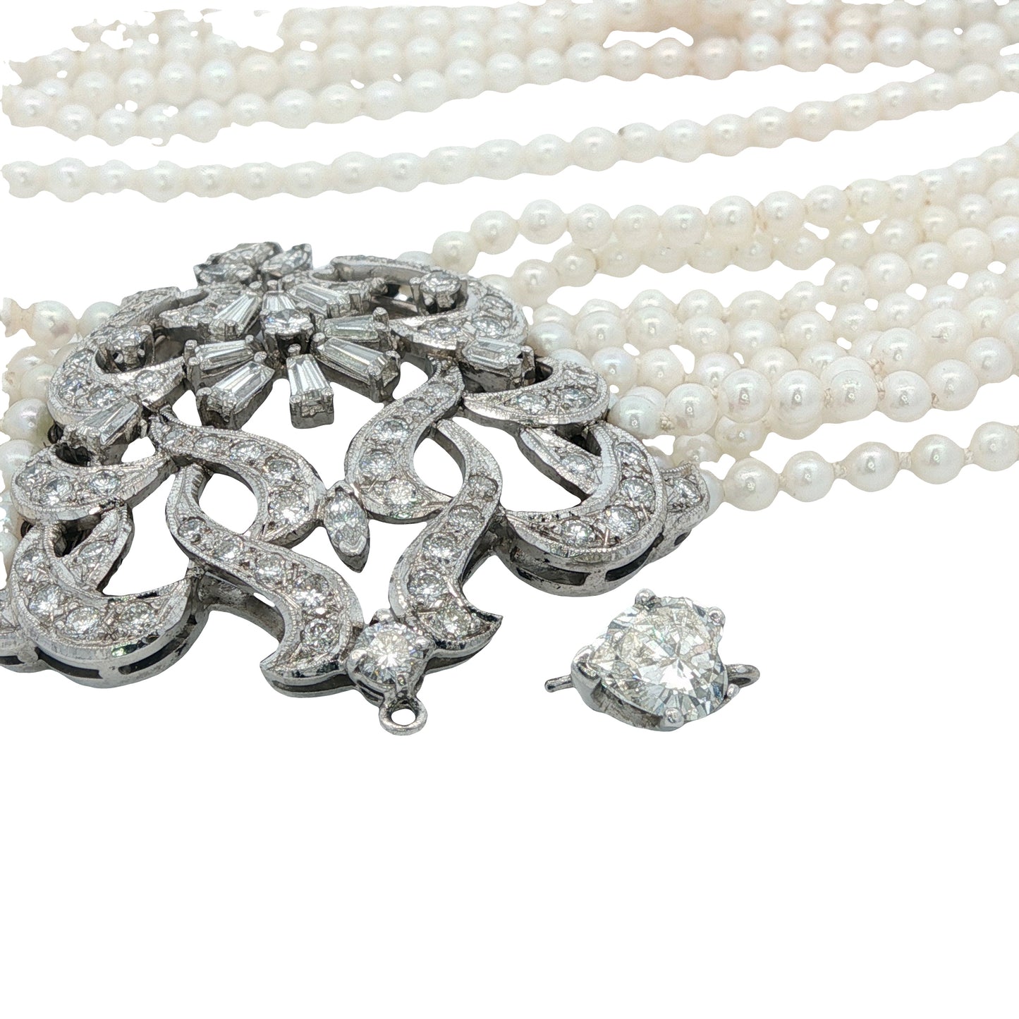 Estate Collection Diamond & Pearl Choker