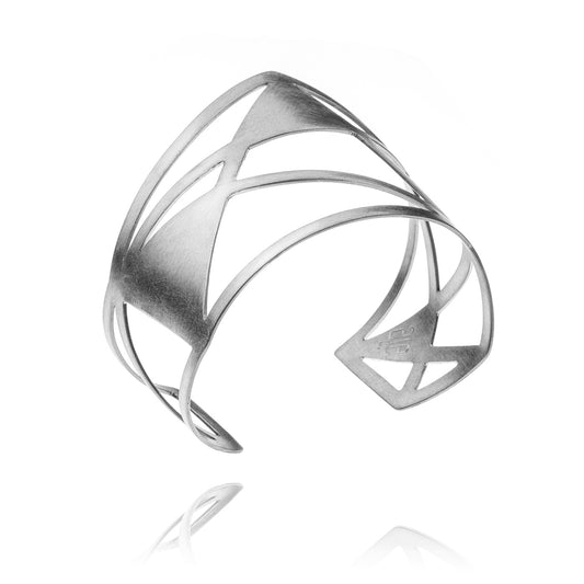 Mysterium Collection Triangle Steel Cuff Bracelet