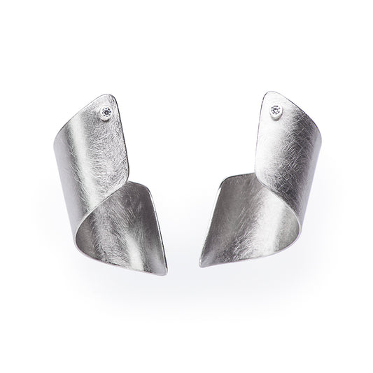 Mysterium Collection Sterling Silver Curl Earrings
