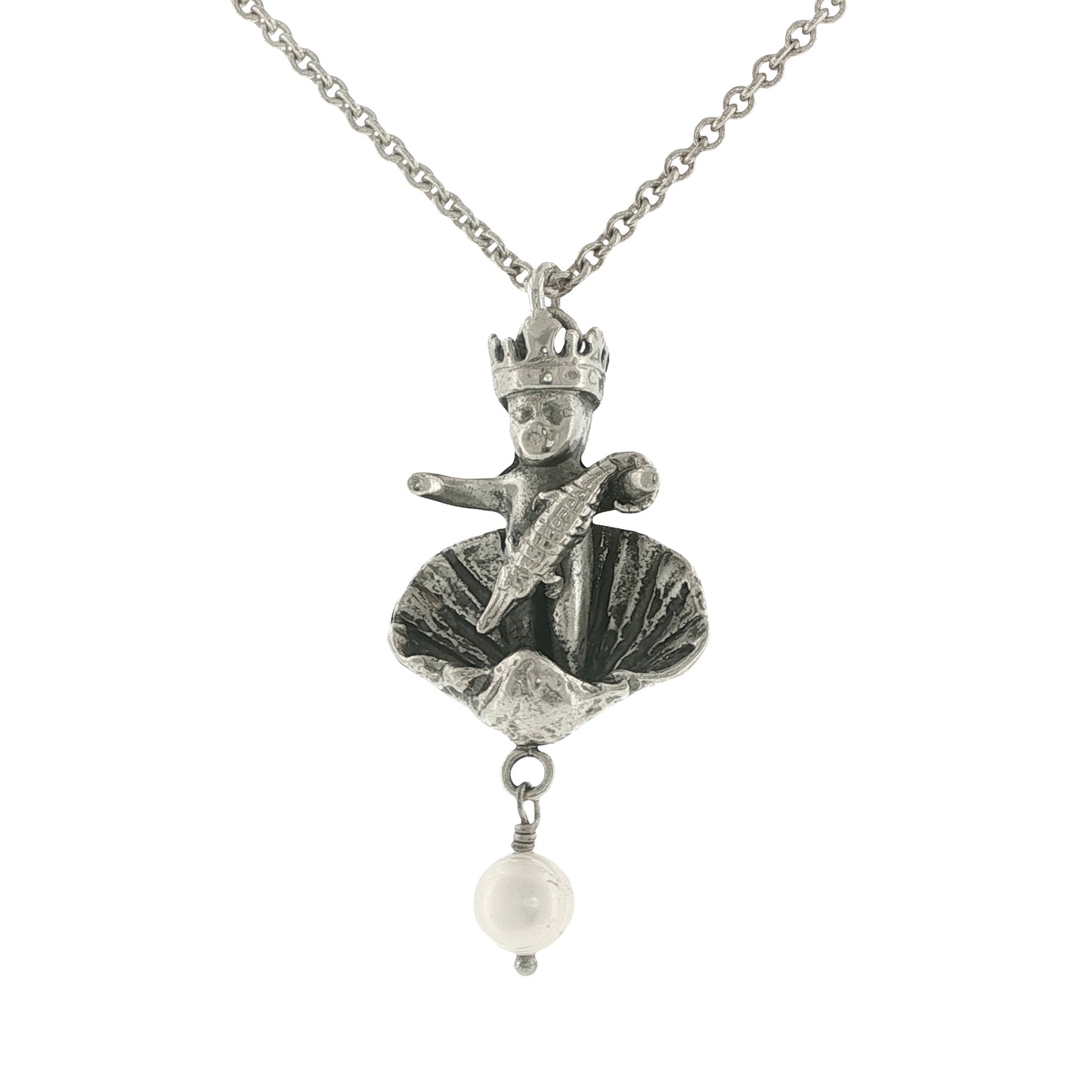 Molly McNamara Collection Botticelli Birth of New Orleans King Cake Baby Necklace