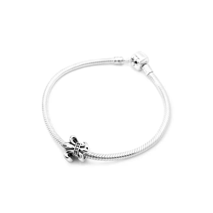 Cristy Cali Strength & Courage Fleur de Lis Vertical Couture Charm