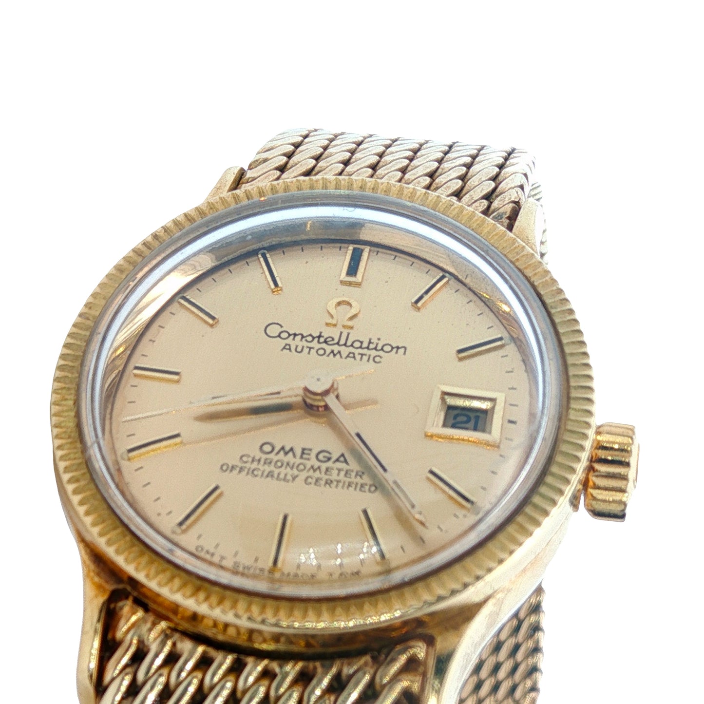 Vintage 18K Yellow Gold 24.43mm Omega Constellation Watch