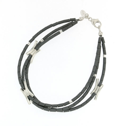 Mysterium Collection Silver & Hematite Bracelet