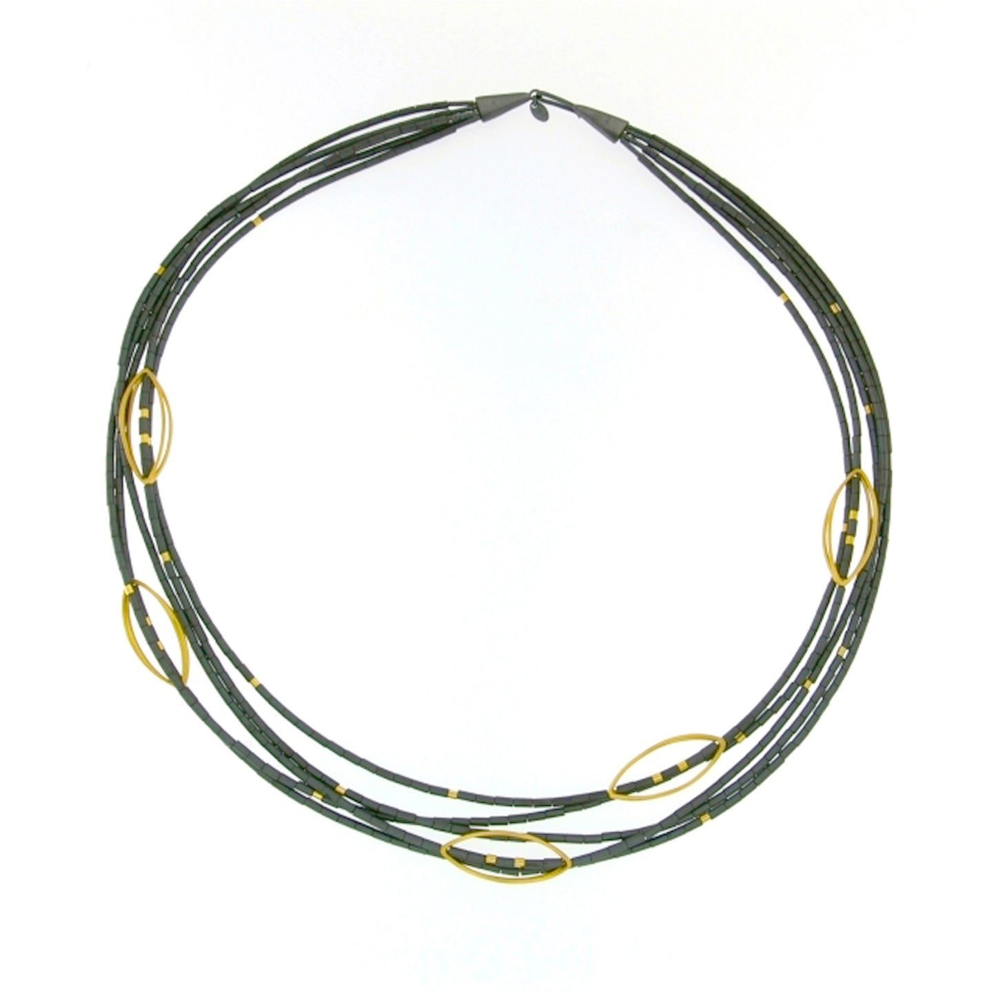 Mysterium Collection Black & Gold Hematite Necklace