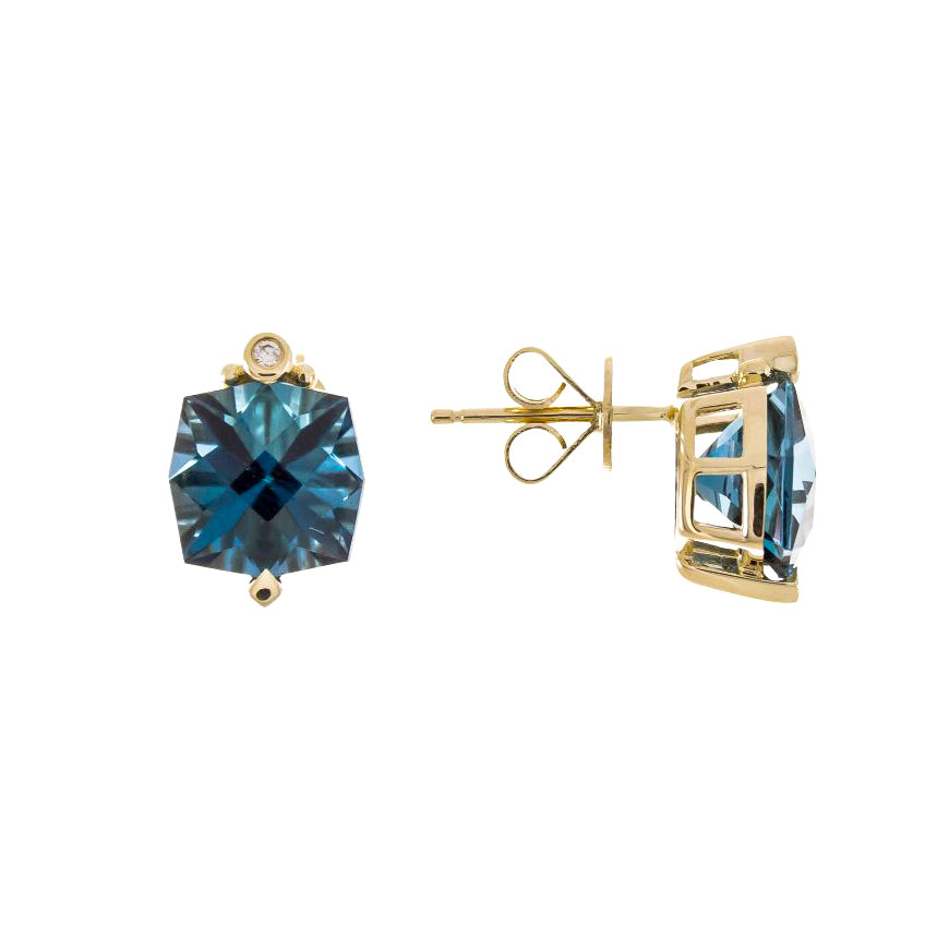 14K London Blue Topaz Earrings