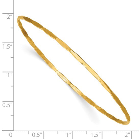 14KGF Hammered Stacking Bangle Bracelet