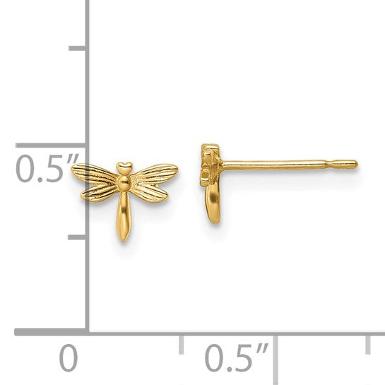 14K Petite Dragonfly Earrings