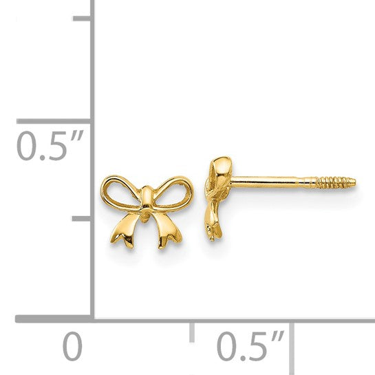 14K Petite Bow Earrings