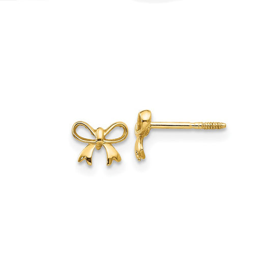 14K Petite Bow Earrings