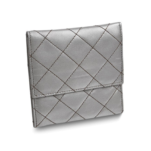 Silver Leather Travel Jewelry Folder