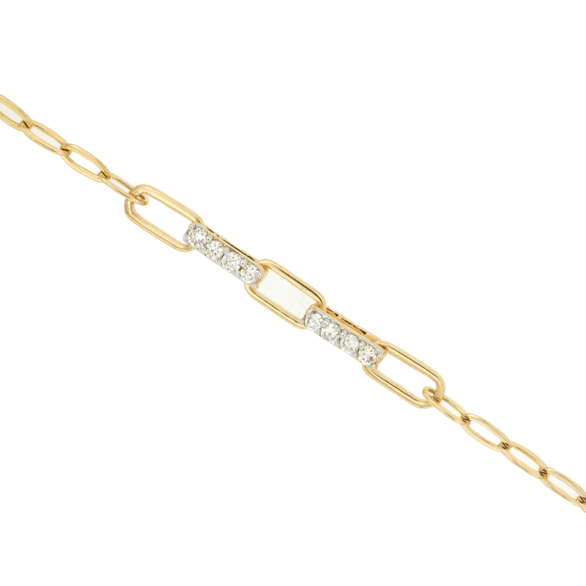 14K Yellow Gold Diamond Bracelet