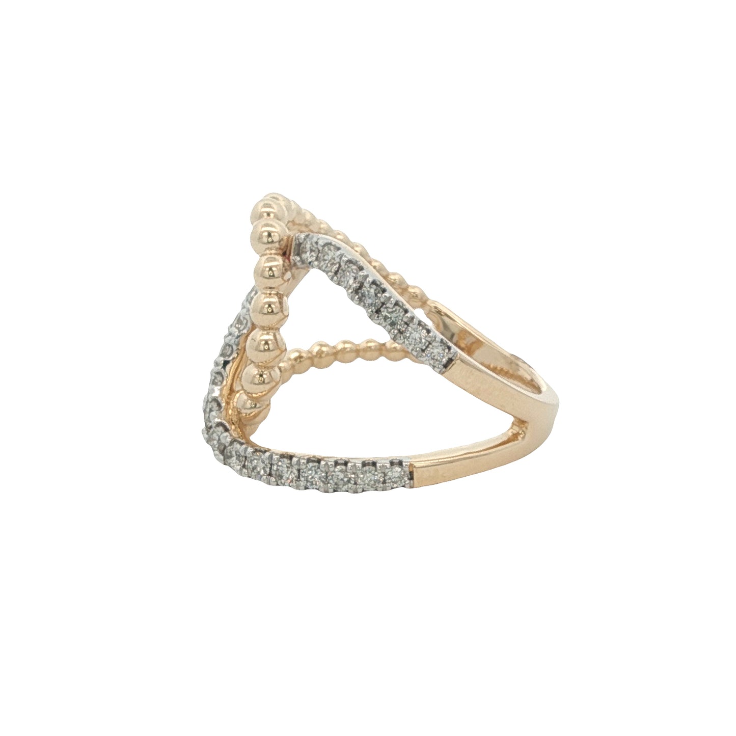 14K Yellow & White Gold 0.50CT Diamond Ring