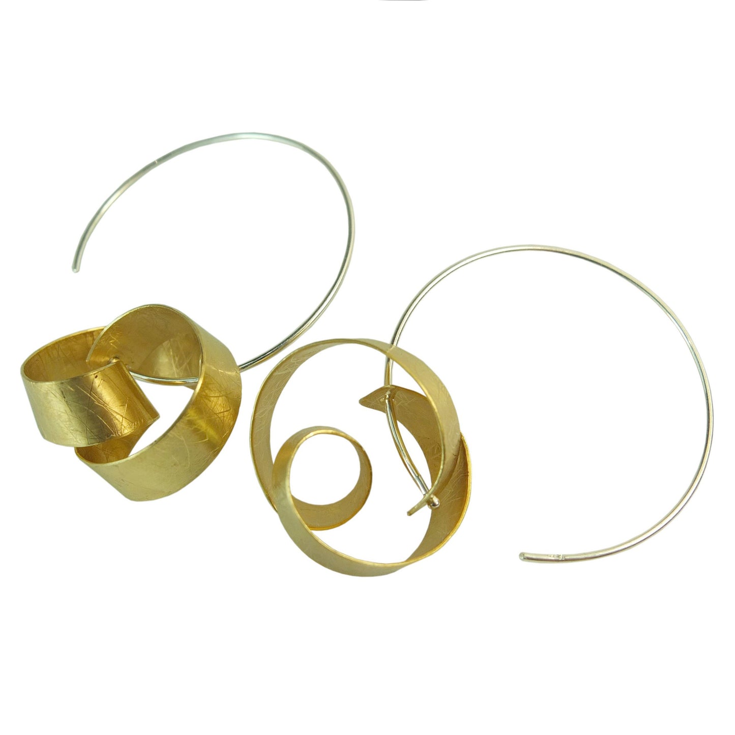 Mysterium Collection Vermeil Sterling Pretzel on Hoops (Lg)