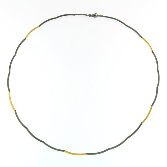 Mysterium Collection Oxidized & Vermeil Tube Necklace
