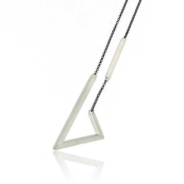 Mysterium Collection Oxidized Sterling Tube Necklace