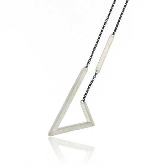 Mysterium Collection Oxidized Sterling Tube Necklace