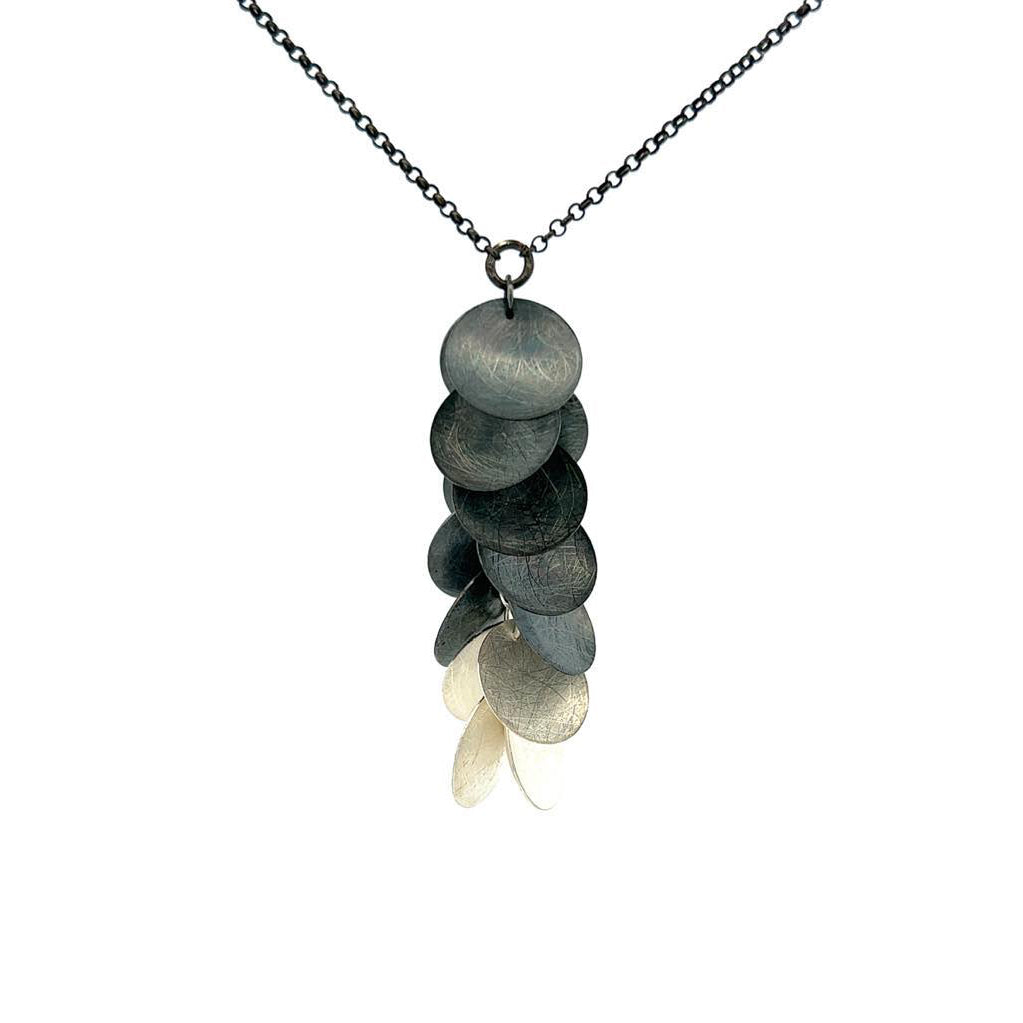 Mysterium Collection 2-Tone "Circles Cluster" Necklace