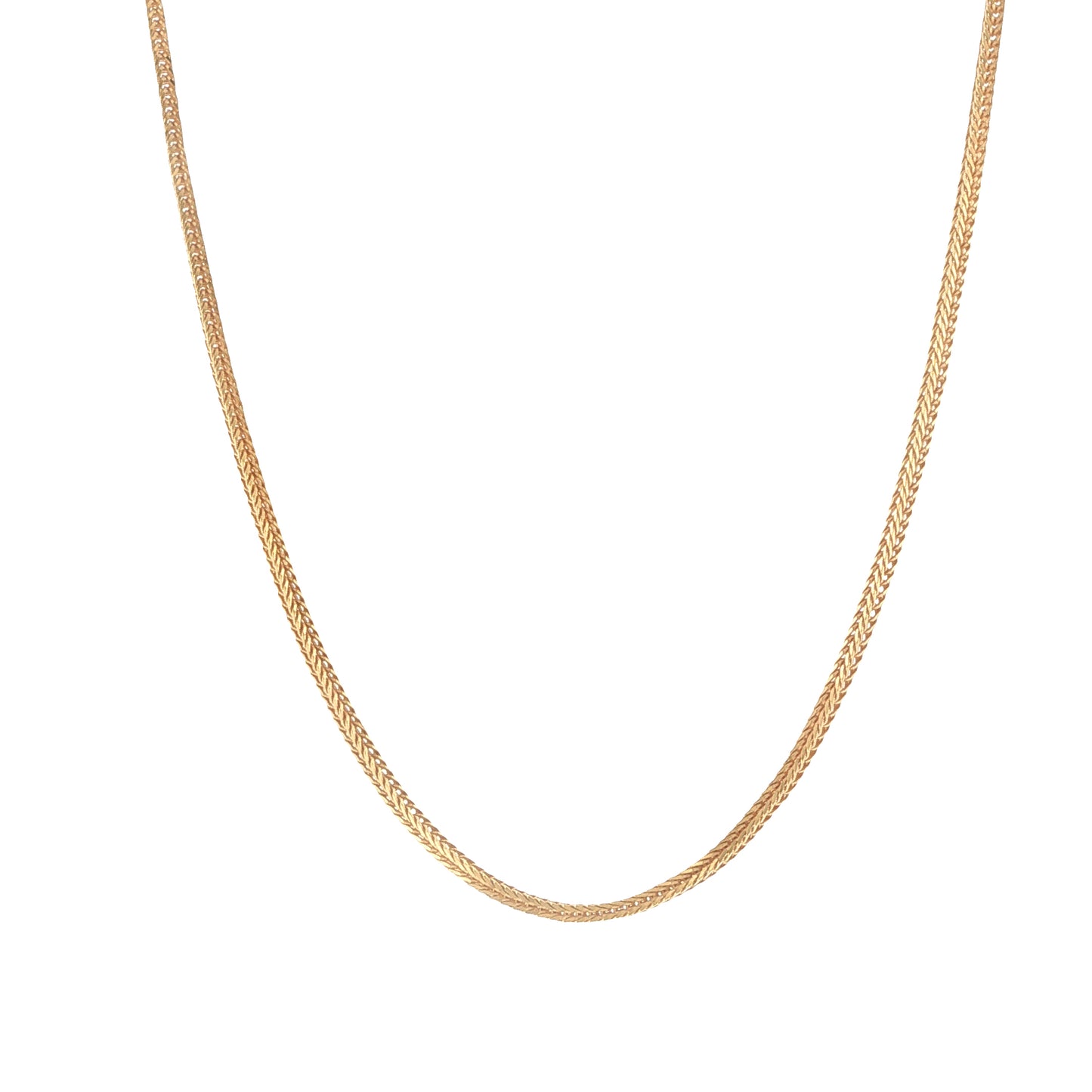 18K Yellow Gold 19.75" Square Foxtail Chain