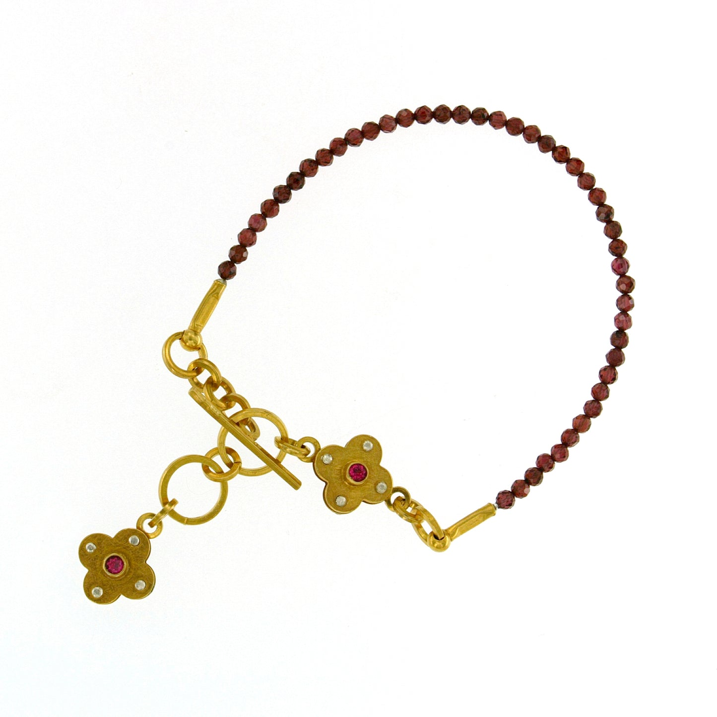 Mysterium Collection Vermeil Garnet & Pink Topaz Bracelet