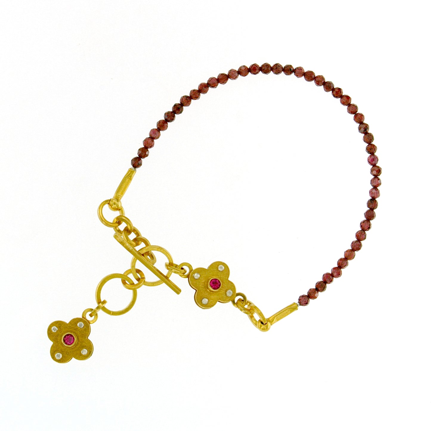 Mysterium Collection Vermeil Garnet & Pink Topaz Bracelet