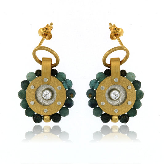 Mysterium Collection Vermeil Blue Tourmaline Earrings