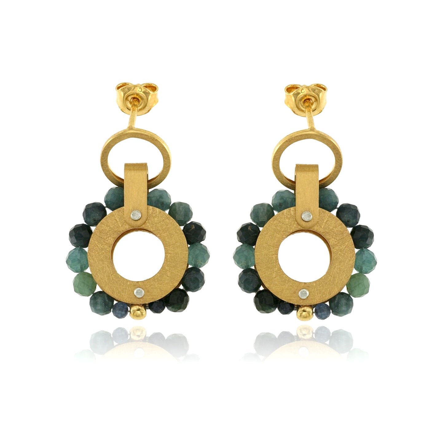 Mysterium Collection Vermeil Blue Tourmaline Earrings
