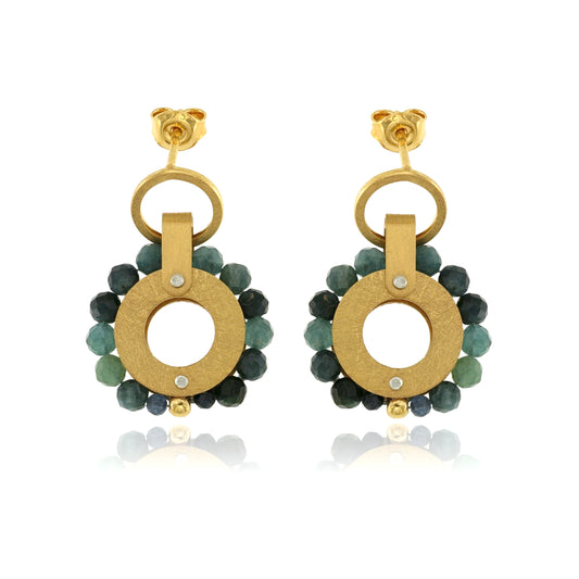 Mysterium Collection Vermeil Blue Tourmaline Earrings