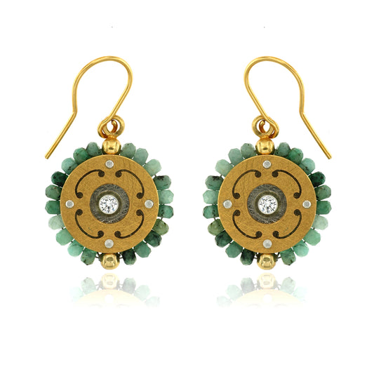 Mysterium Collection Vermeil Emerald Earrings