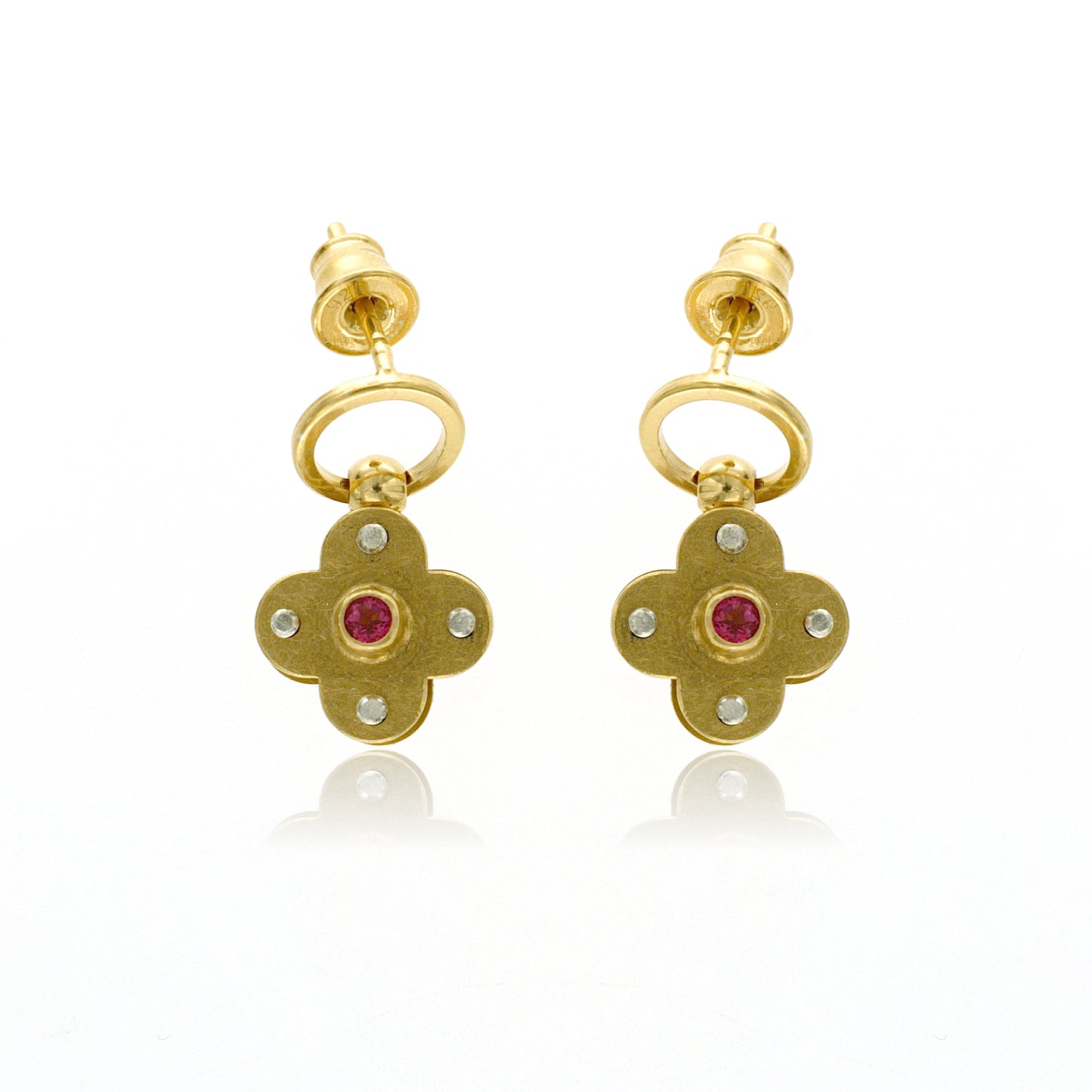 Mysterium Collection Vermeil Pink Topaz Earrings