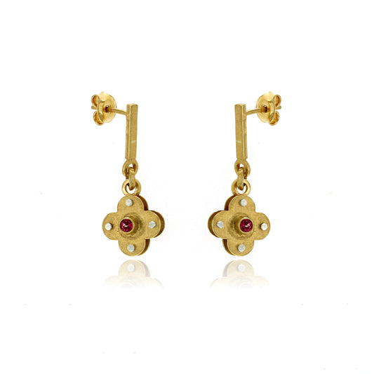 Mysterium Collection Vermeil Pink Topaz Earrings